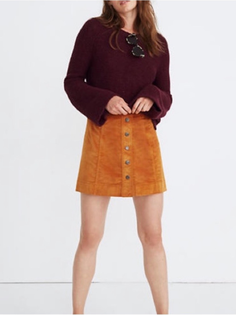Madewell Snap-Front Mini Skirt 0